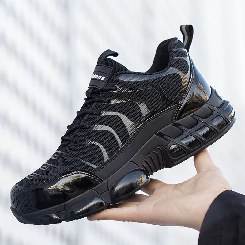 Summer Air Cushion Work Safety Shoes Unisex Breathable Steel Toe Shoes with Anti-Piercing Protection Tactical Boots