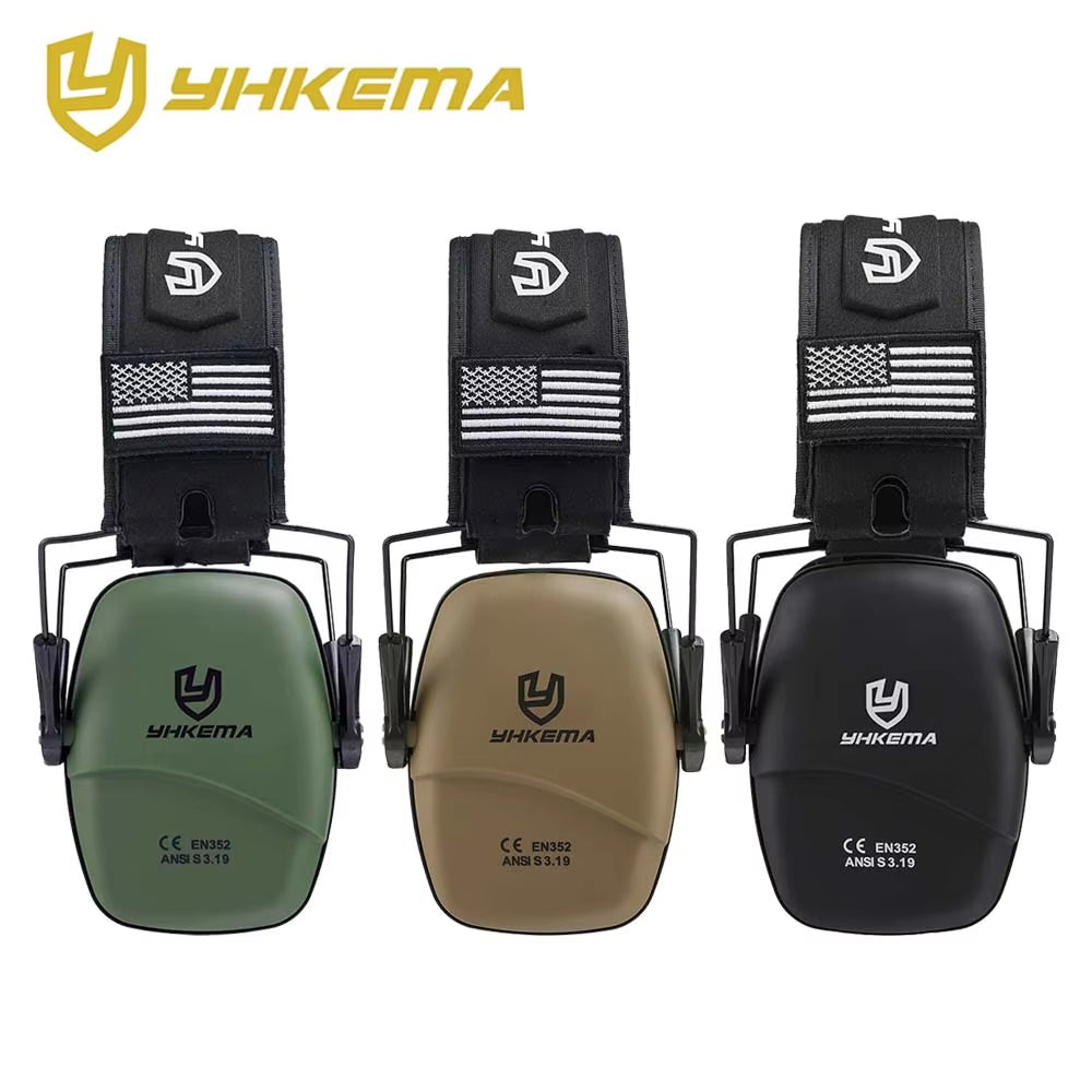 Tactical Headset Ear Protection Shooting Headphones for Hunting Hearing Earmuff Noise Reduction 25Db Earmuffs Silicone
