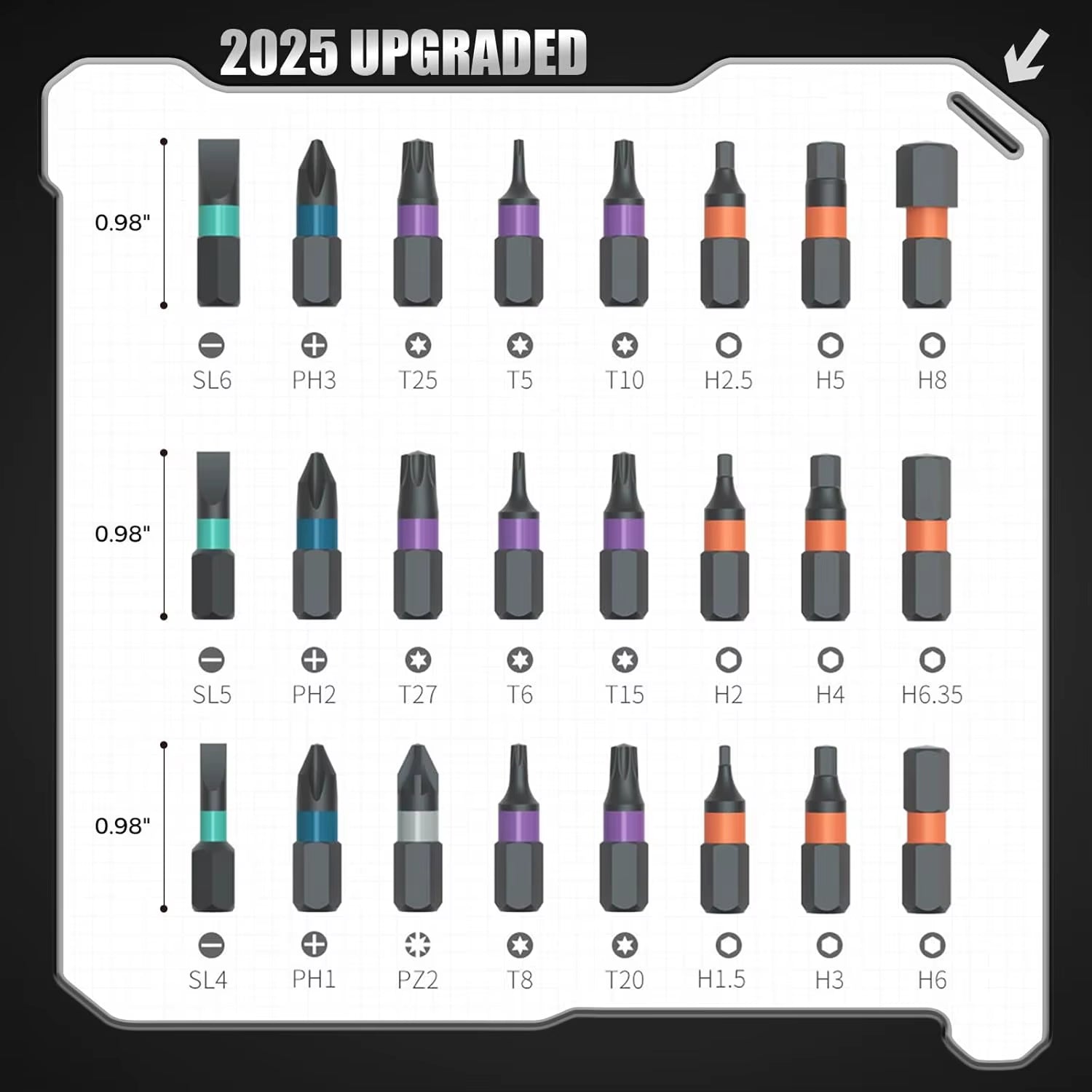 24In1 Multifunction Ratchet Screwdriver Set Multi Magnetic Bits Mini Repair Tool Kit Household Tool for PC & Desk Etc.