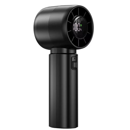 Handheld Mini Fan 4000Mah Battery Portable Rechargeable Fan with LED Display 5 Speed Turbo Fan for Beach Travel Vacation