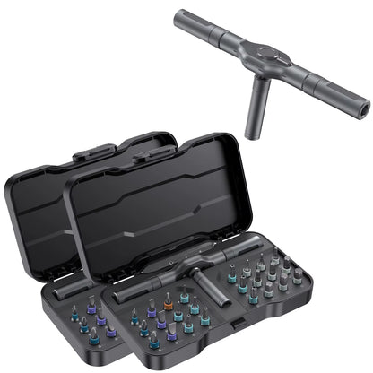 24In1 Multifunction Ratchet Screwdriver Set Multi Magnetic Bits Mini Repair Tool Kit Household Tool for PC & Desk Etc.