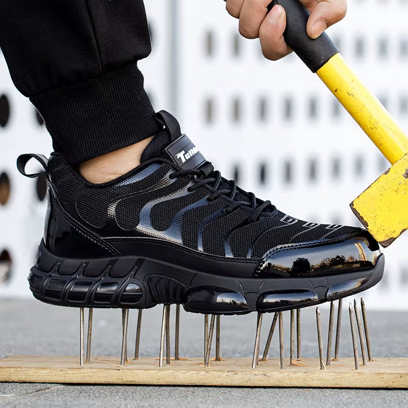 Summer Air Cushion Work Safety Shoes Unisex Breathable Steel Toe Shoes with Anti-Piercing Protection Tactical Boots