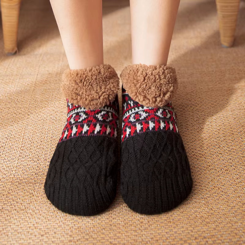 Super Warm Winter Non-Slip Floor Socks Women Men Snow Socks Sleep Carpet Slippers Socks Women Velvet Boot Unsiex Home Wear