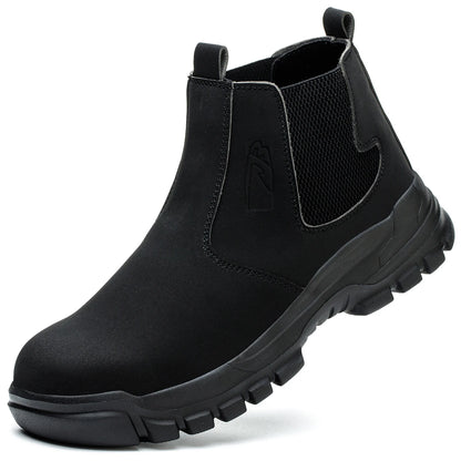 Waterproof Men'S Safety Work Boots Steel Toe Shoes anti Impact and Anti-Puncture Outdoor Adventure Hiking Tactical Boots