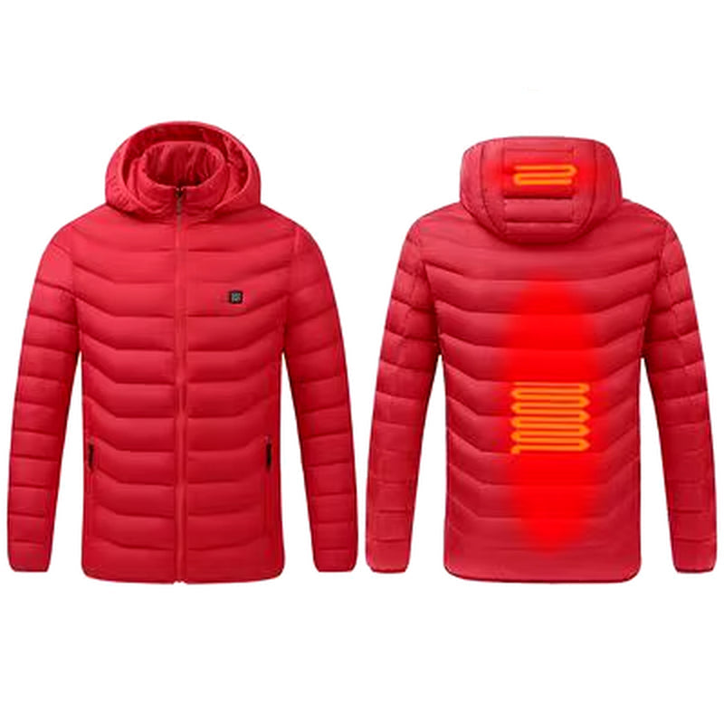 Men'S Parka Winter Warm USB Heating Jackets Smart Thermostat Pure Color Hooded Heated Clothing Male Bobojaco Warm Padded Jacket