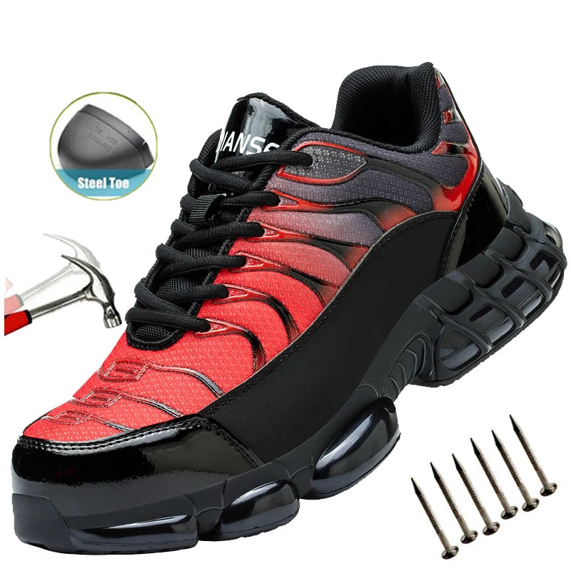 Work Safety Shoes for Men Breathable Anti-Punctur Indestructible Boots Non-Slip Industrial Construction Shoes Male Footwear