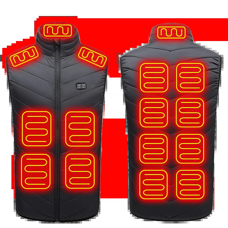 21 Heated Vest Zones Electric Heated Jackets Men Women Sportswear Heated Coat Graphene Heat Coat USB Heating Jacket for Camping