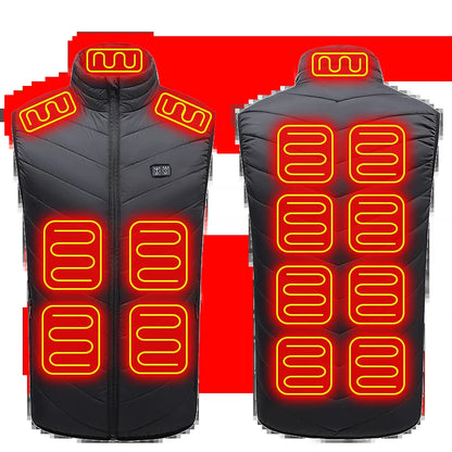 21 Heated Vest Zones Electric Heated Jackets Men Women Sportswear Heated Coat Graphene Heat Coat USB Heating Jacket for Camping