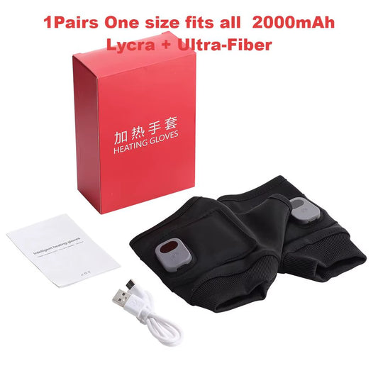 Smart Rechargeable Electric Heated Gloves 360° Heating Thermal Heated Gloves Windproof Touchscreen Home Outdoor Hiking Cycling