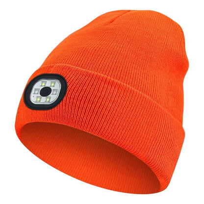 3-In-1 Function Bluetooth Beanie, Bluetooth Beanie with Light, Unisex 6 LED USB Rechargeable with Cordless Headphones Beanie