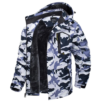 Fleece Lining Mountain Jackets Mens Hiking Jackets Outdoor Removable Hooded Coats Ski Snowboard Parka Winter Outwear