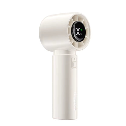 Handheld Mini Fan 4000Mah Battery Portable Rechargeable Fan with LED Display 5 Speed Turbo Fan for Beach Travel Vacation