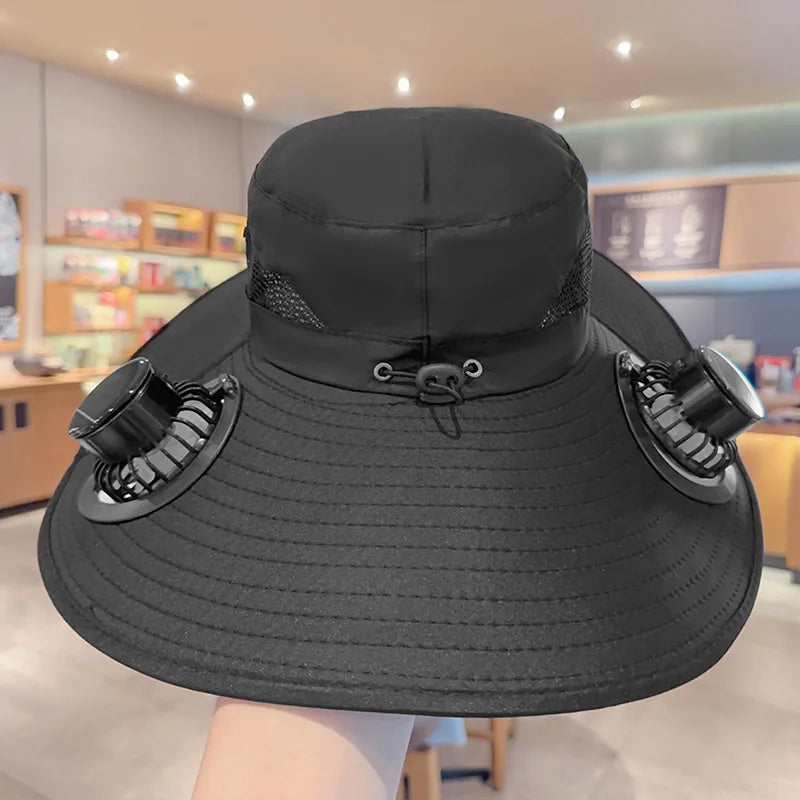 Solar Powered Hat Fan
