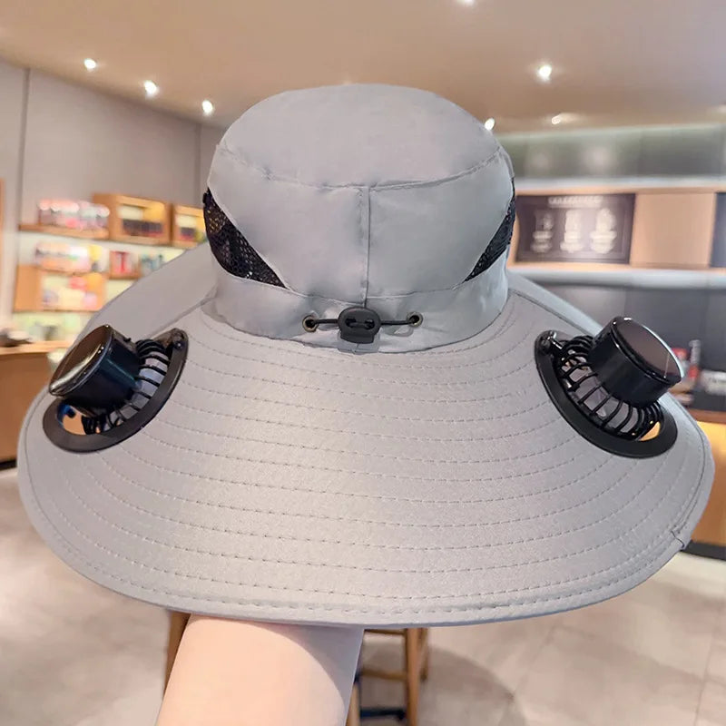 Solar Powered Hat Fan