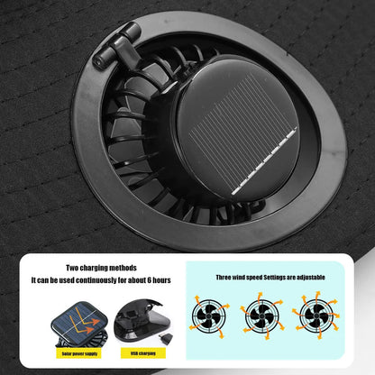 Solar Powered Hat Fan