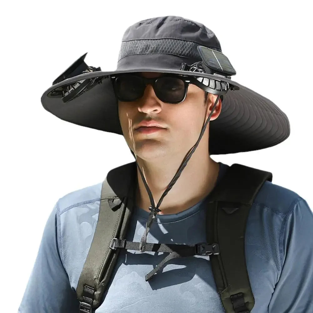 Solar Powered Hat Fan