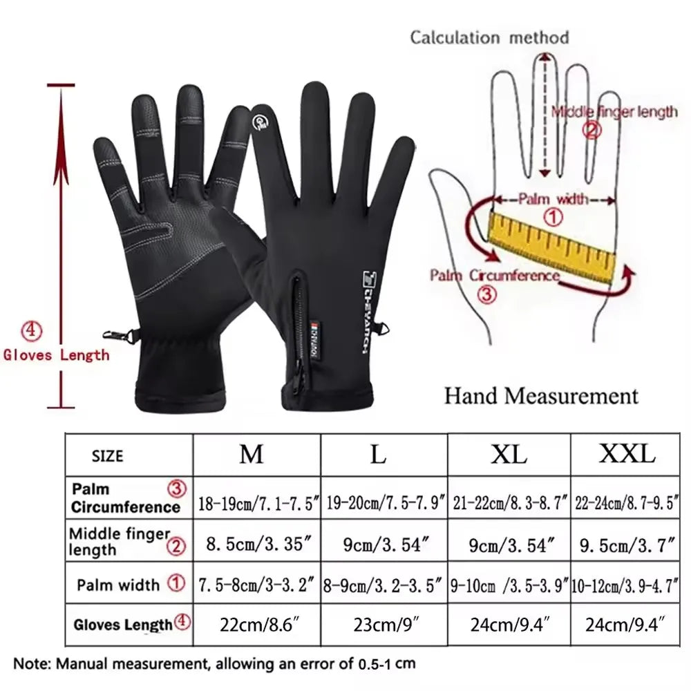 Waterproof winter gloves