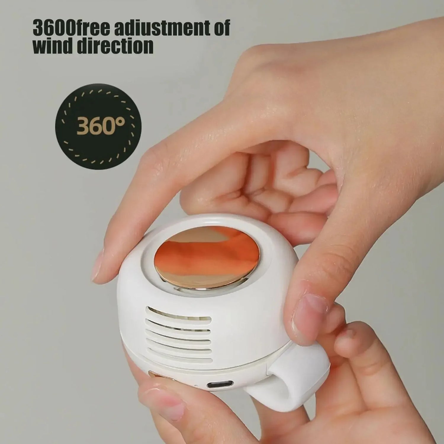 Stay Cool Anywhere with the MF019 Mini Whirlwind Portable Clip-On Fan - 3-Speed, Handsfree, and Rechargeable