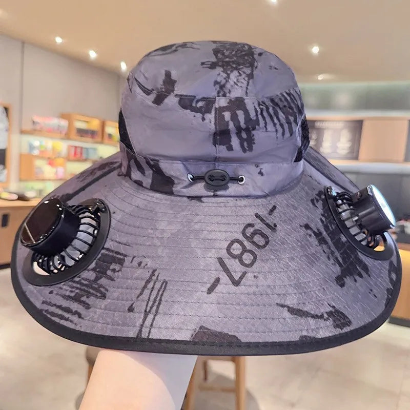 Solar Powered Hat Fan