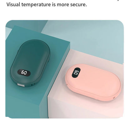 Stay Cozy Anywhere with Our Rechargeable Double-Sided Hand Warmer Featuring Two Temperature Settings