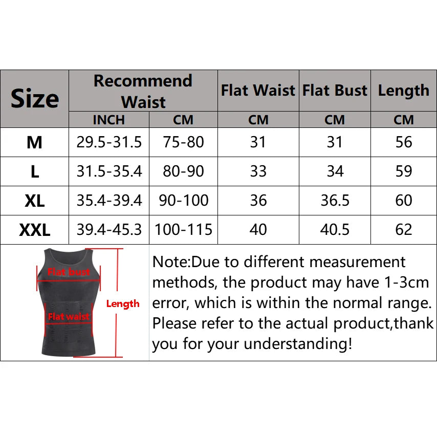 Transform Your Physique with Our Men's Slimming Compression Vest - Ultimate Waist Trainer for Weight Loss and Belly Control