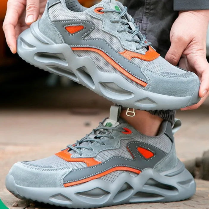 New Fashionable Work Safety Shoes Men Women Breathable Work Sneakers Steel Toe Shoes Anti-Puncture Safety Protective Shoe