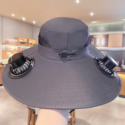 Solar Powered Hat Fan