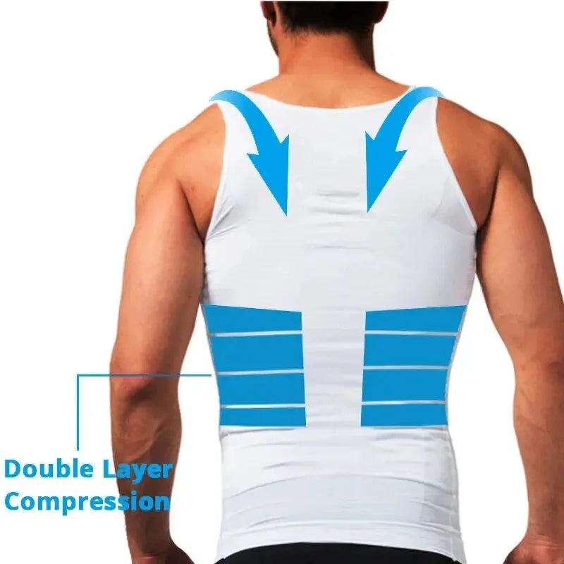 Transform Your Physique with Our Men's Slimming Compression Vest - Ultimate Waist Trainer for Weight Loss and Belly Control