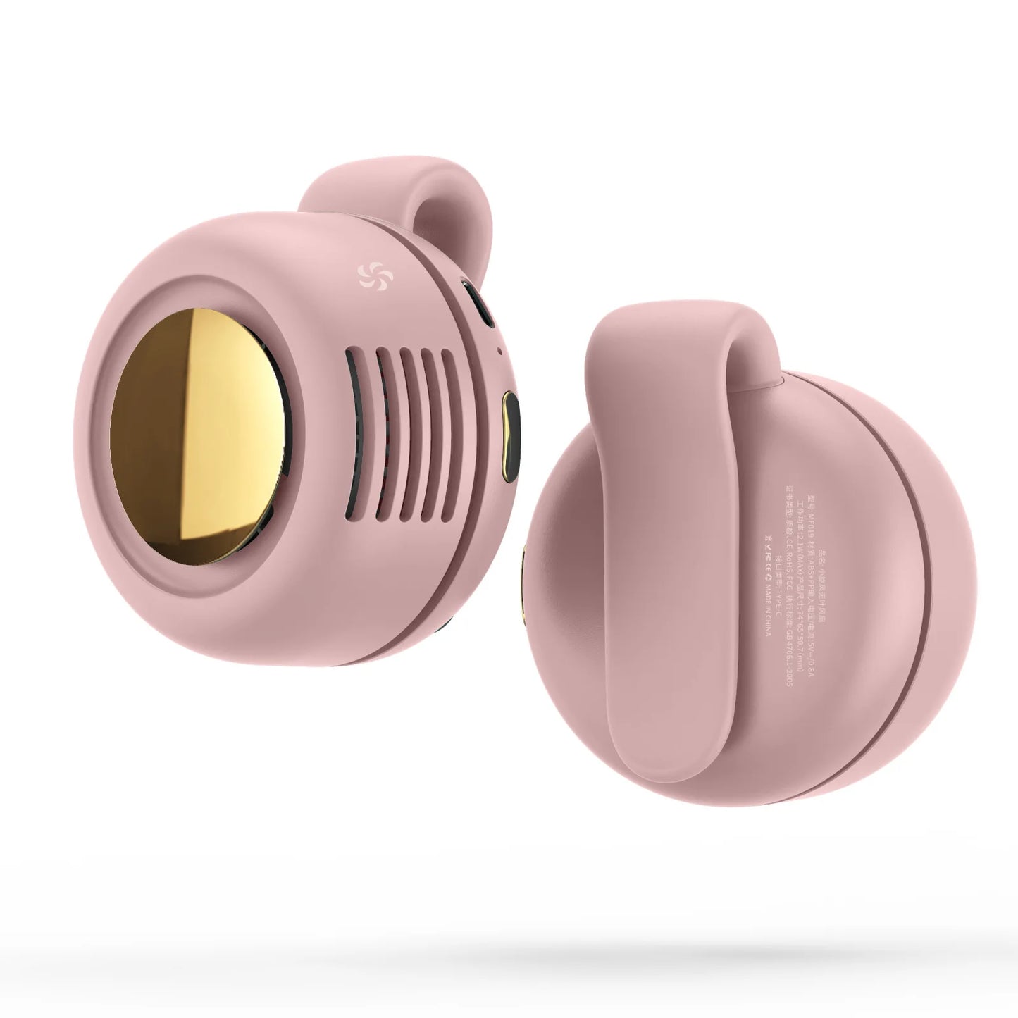 Stay Cool Anywhere with the MF019 Mini Whirlwind Portable Clip-On Fan - 3-Speed, Handsfree, and Rechargeable