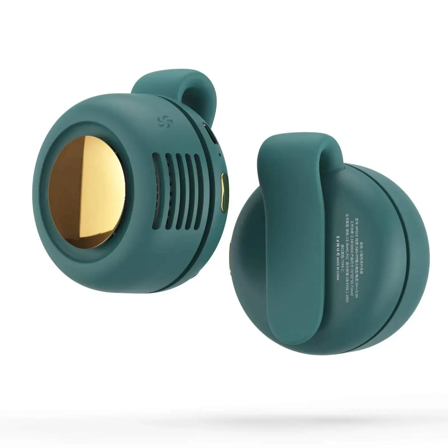 Stay Cool Anywhere with the MF019 Mini Whirlwind Portable Clip-On Fan - 3-Speed, Handsfree, and Rechargeable