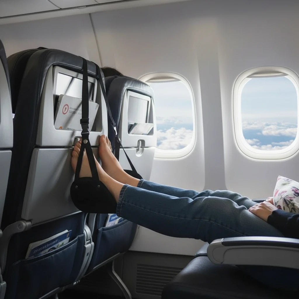 Ultimate Portable Adjustable Leg Hammock for Unmatched Comfort During Airplane, Office, and Car Travel