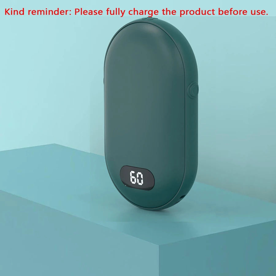 Stay Cozy Anywhere with Our Rechargeable Double-Sided Hand Warmer Featuring Two Temperature Settings