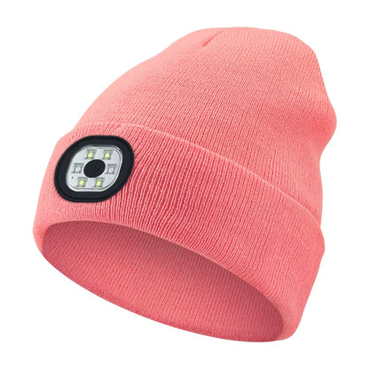 3-In-1 Function Bluetooth Beanie, Bluetooth Beanie with Light, Unisex 6 LED USB Rechargeable with Cordless Headphones Beanie