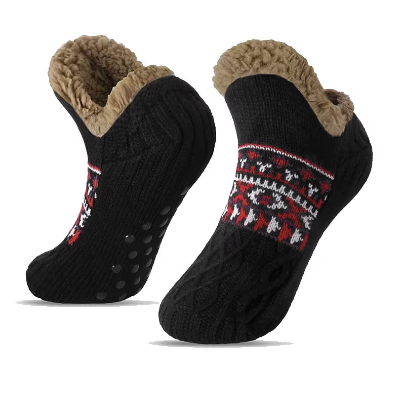Super Warm Winter Non-Slip Floor Socks Women Men Snow Socks Sleep Carpet Slippers Socks Women Velvet Boot Unsiex Home Wear