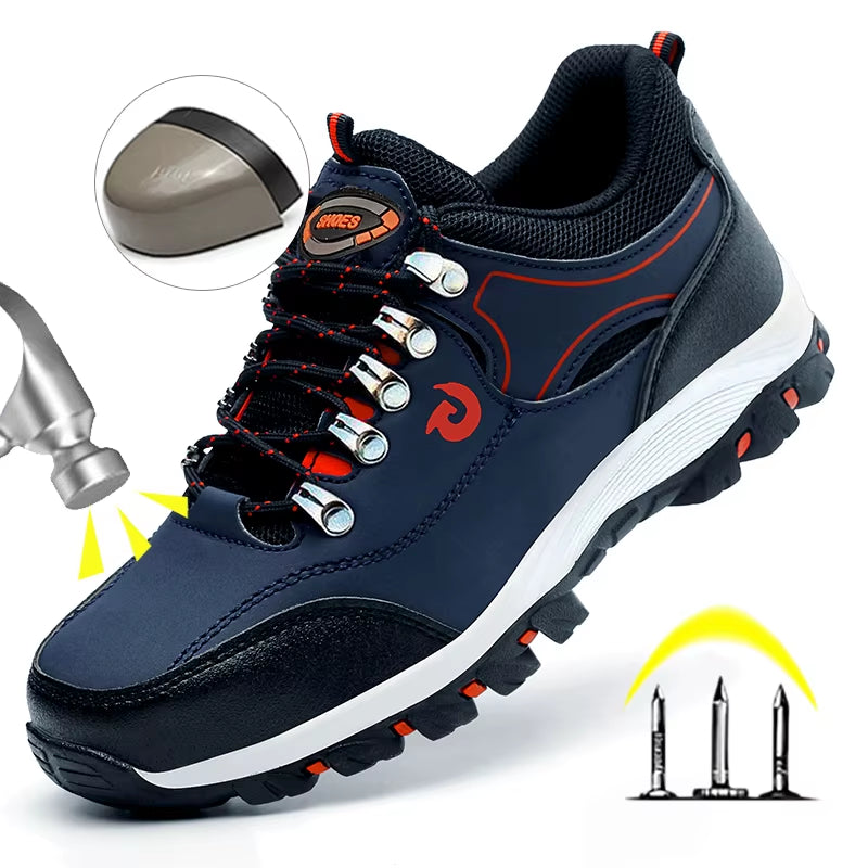 Steel Toe Cap Shoes for Men Protective Shoes Work Boots Puncture Proof Safety Shoes Men Work Shoes Sneakers Construction Shoes