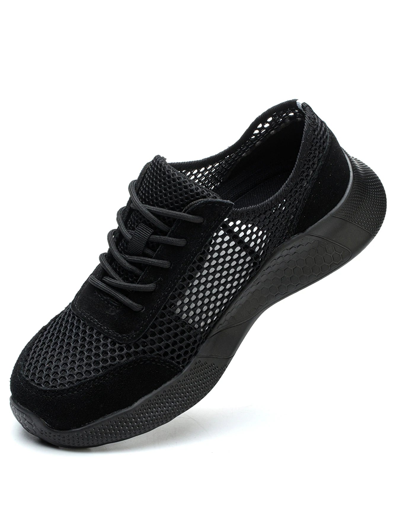 Breathable Men Work Shoes Summer Safety Shoes Lightweight Protective Sneakers Safety Steel Toe Shoes Men Puncture-Proof Boots