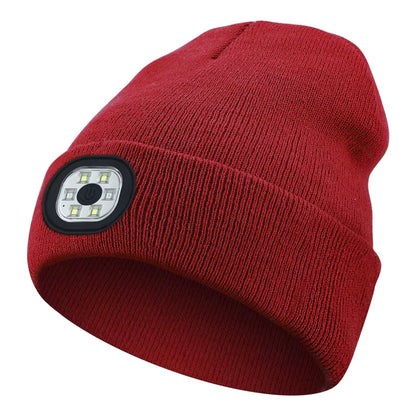 3-In-1 Function Bluetooth Beanie, Bluetooth Beanie with Light, Unisex 6 LED USB Rechargeable with Cordless Headphones Beanie