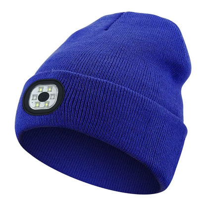 3-In-1 Function Bluetooth Beanie, Bluetooth Beanie with Light, Unisex 6 LED USB Rechargeable with Cordless Headphones Beanie