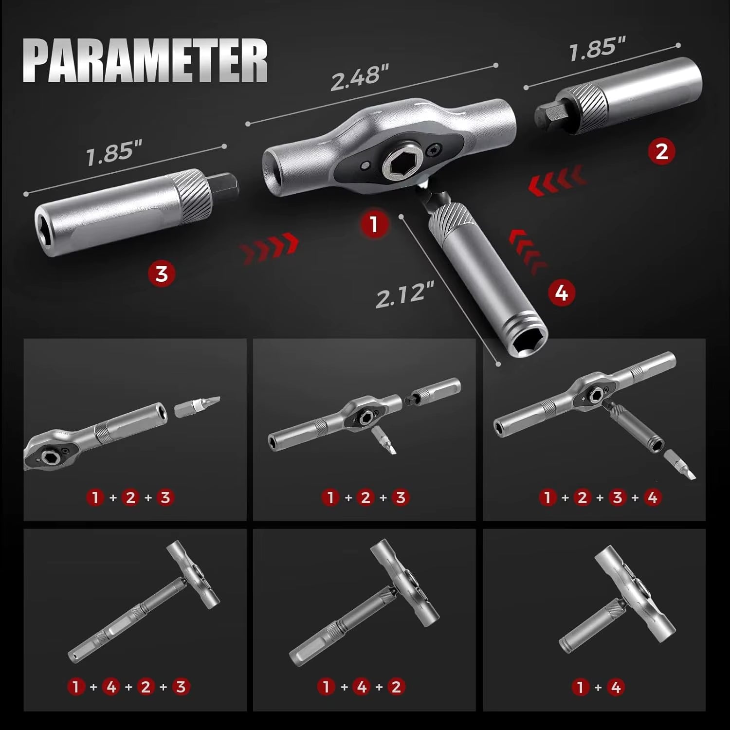 24In1 Multifunction Ratchet Screwdriver Set Multi Magnetic Bits Mini Repair Tool Kit Household Tool for PC & Desk Etc.
