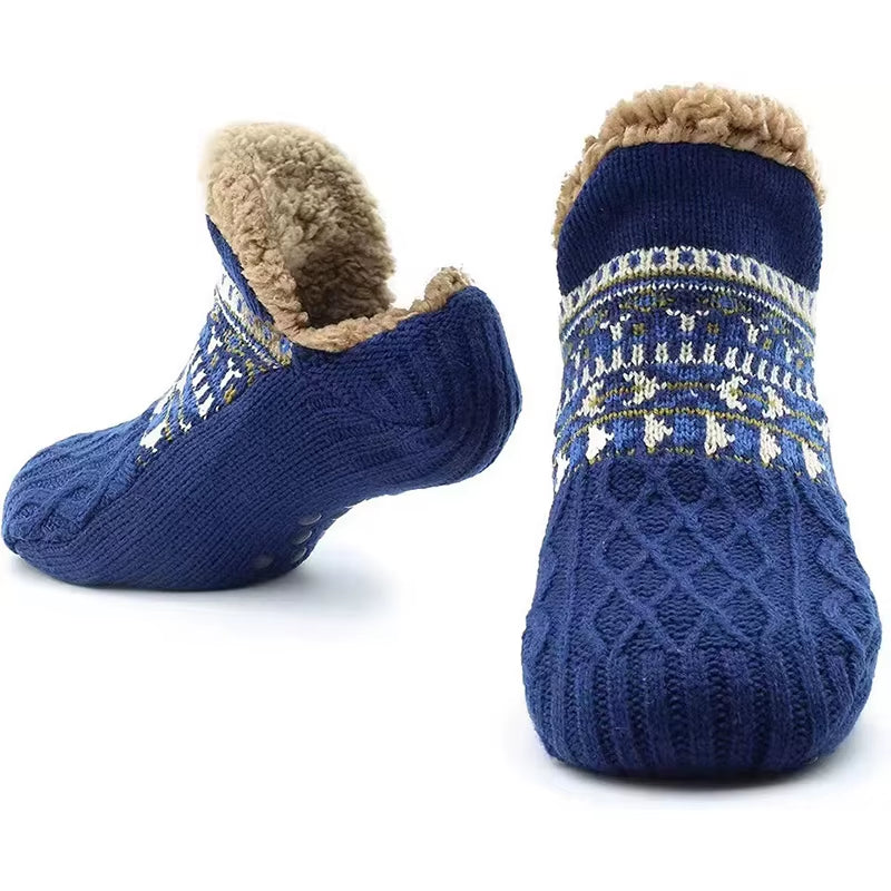 Super Warm Winter Non-Slip Floor Socks Women Men Snow Socks Sleep Carpet Slippers Socks Women Velvet Boot Unsiex Home Wear