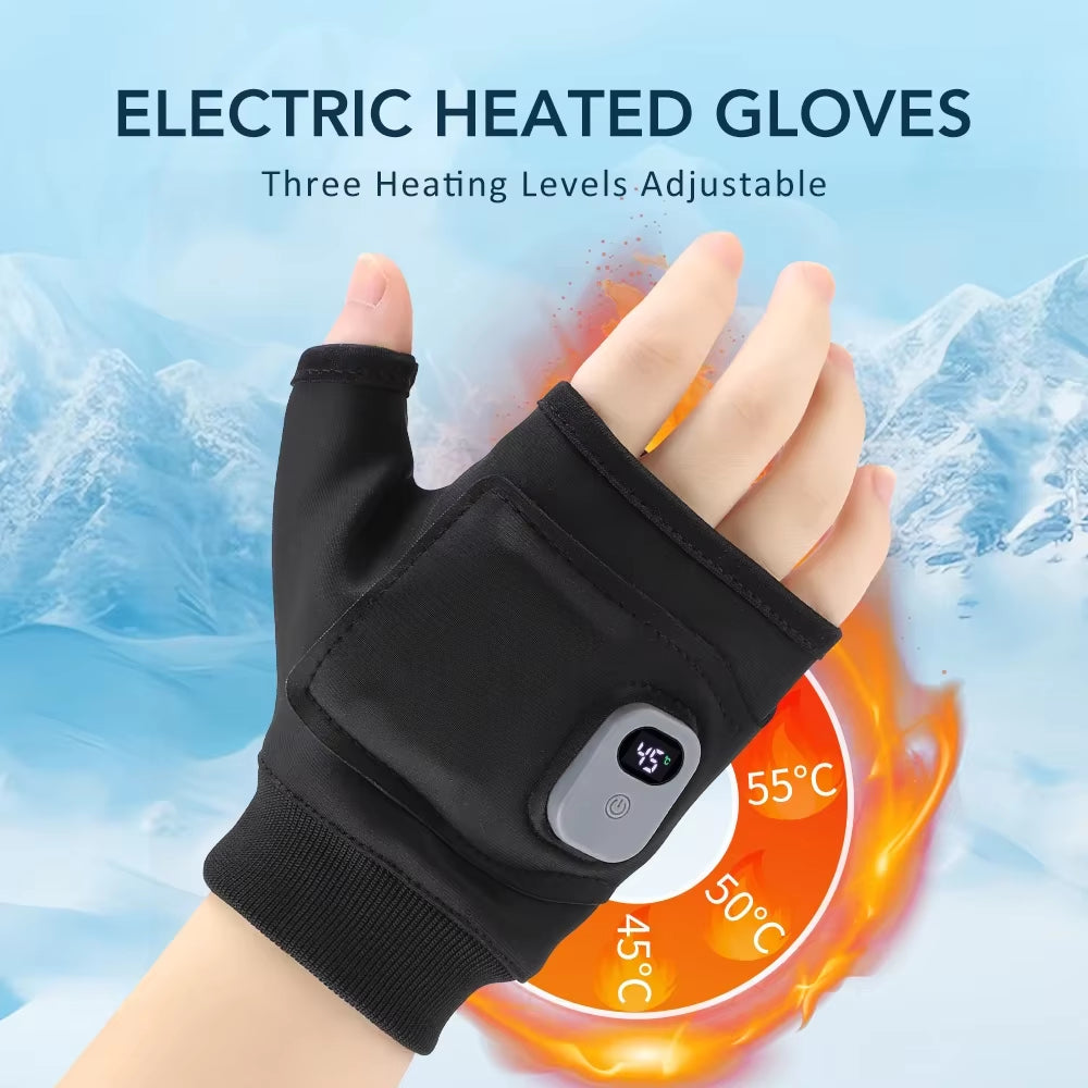 Smart Rechargeable Electric Heated Gloves 360° Heating Thermal Heated Gloves Windproof Touchscreen Home Outdoor Hiking Cycling