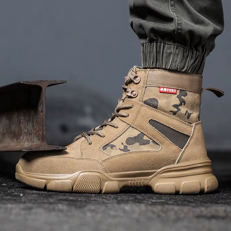 Sneakers Indestructible Shoes Work Safety Shoes with Steel Toe Cap Puncture-Proof Male Security Protective Shoes Tactical Boots