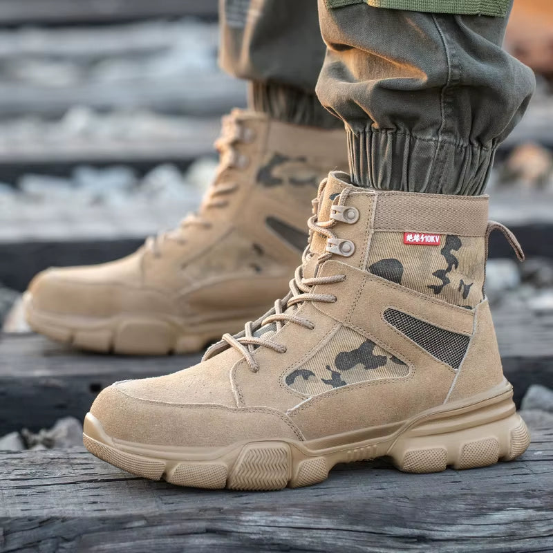 Sneakers Indestructible Shoes Work Safety Shoes with Steel Toe Cap Puncture-Proof Male Security Protective Shoes Tactical Boots
