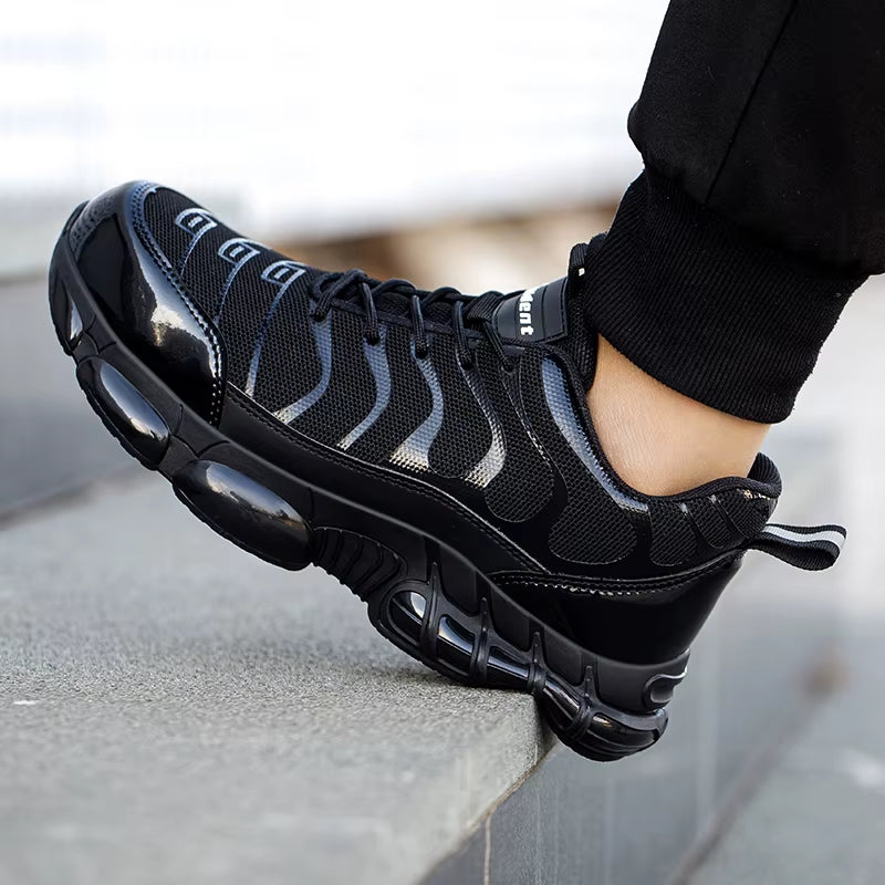 Summer Air Cushion Work Safety Shoes Unisex Breathable Steel Toe Shoes with Anti-Piercing Protection Tactical Boots