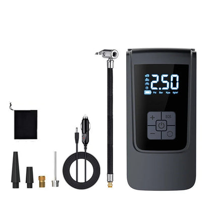 Portable Inflatable Air Pump Car Tire Inflator Highspeed Compressor with Barometer Electric Suitable for Motorcycle Bicycle Ball