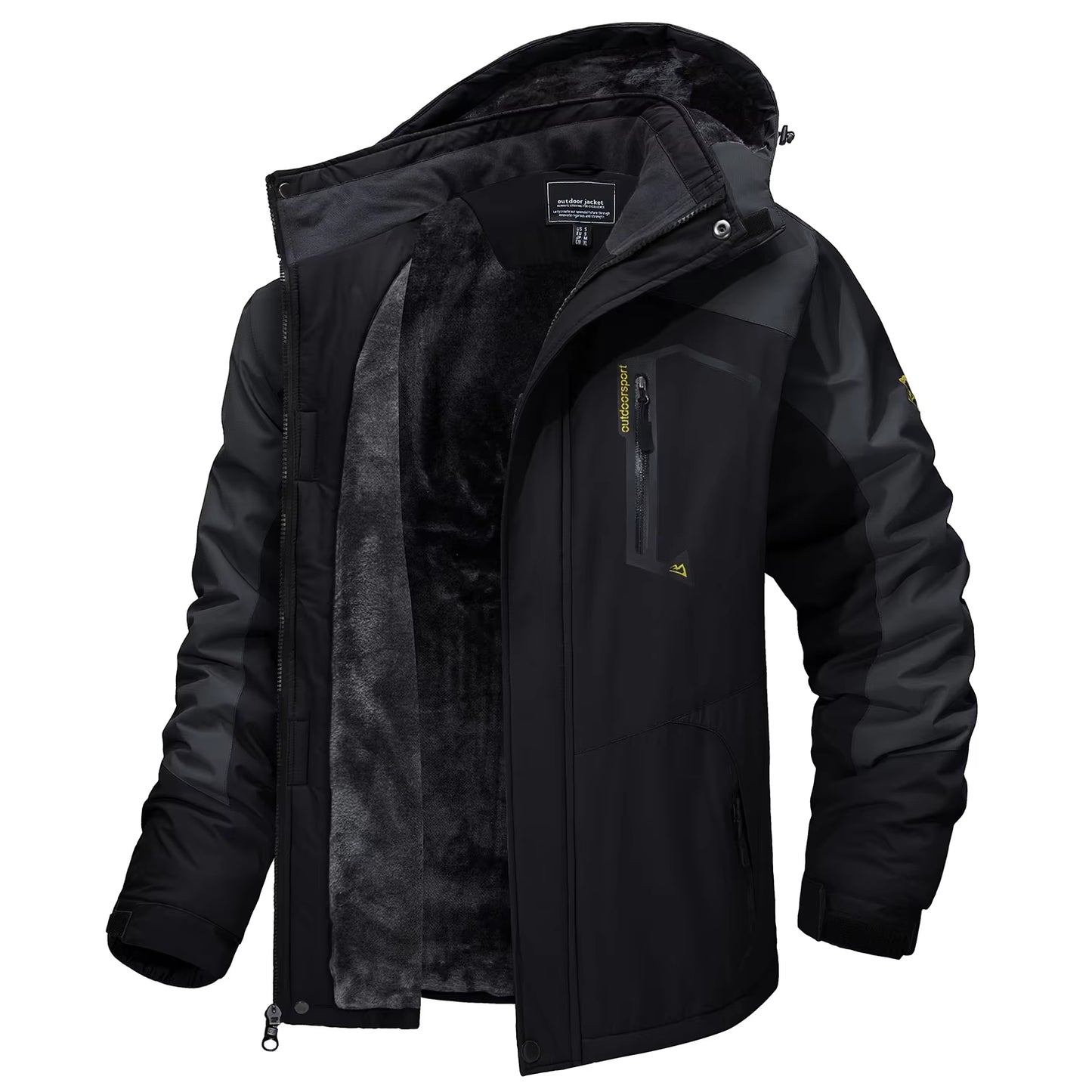 Fleece Lining Mountain Jackets Mens Hiking Jackets Outdoor Removable Hooded Coats Ski Snowboard Parka Winter Outwear