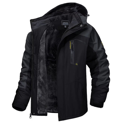 Fleece Lining Mountain Jackets Mens Hiking Jackets Outdoor Removable Hooded Coats Ski Snowboard Parka Winter Outwear