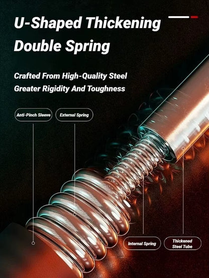 Adjustable U-Shaped Arm Exerciser with Foam Handle Spring Workout Bar Forearm Triceps Chest Expander Portable Fitness Equipment