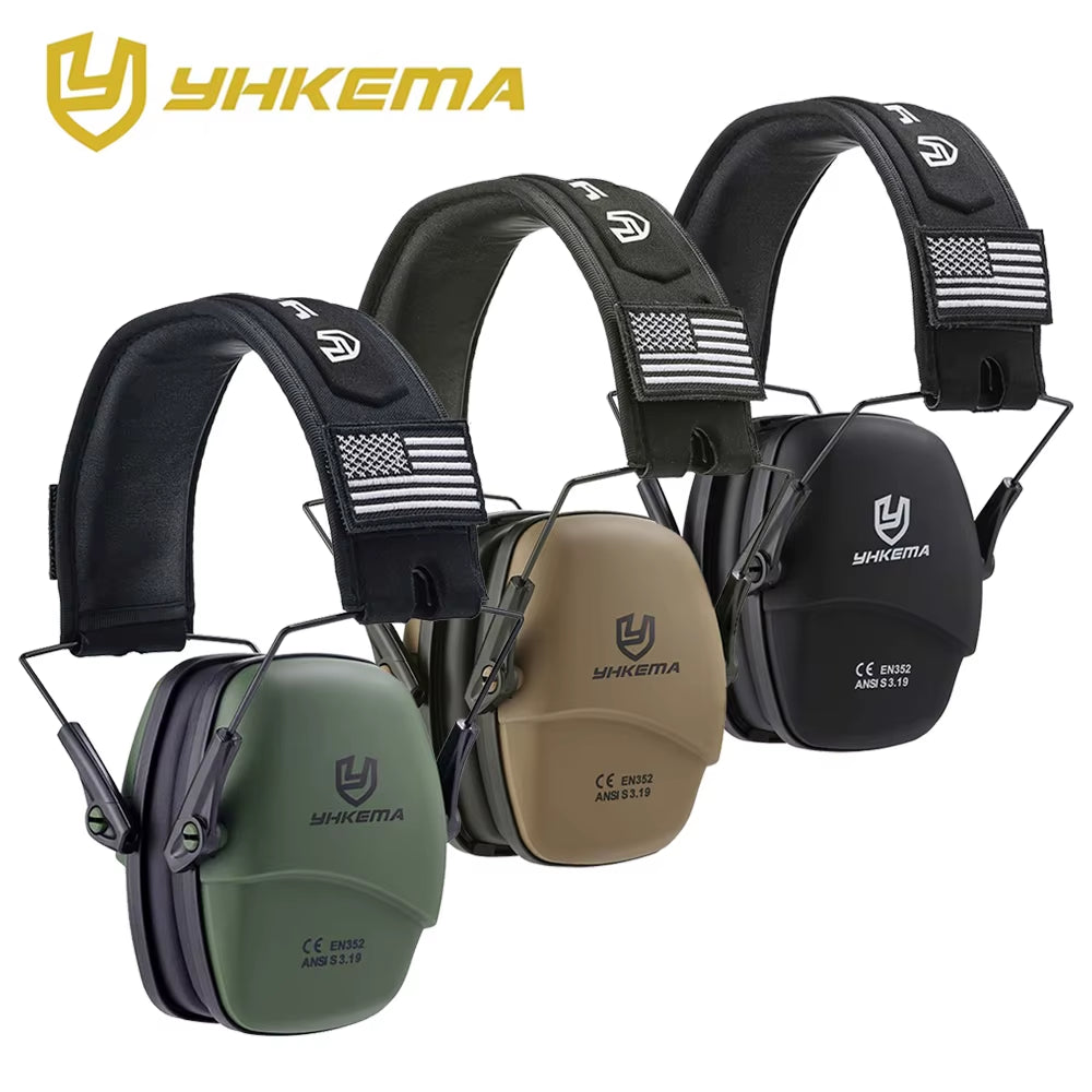 Tactical Headset Ear Protection Shooting Headphones for Hunting Hearing Earmuff Noise Reduction 25Db Earmuffs Silicone