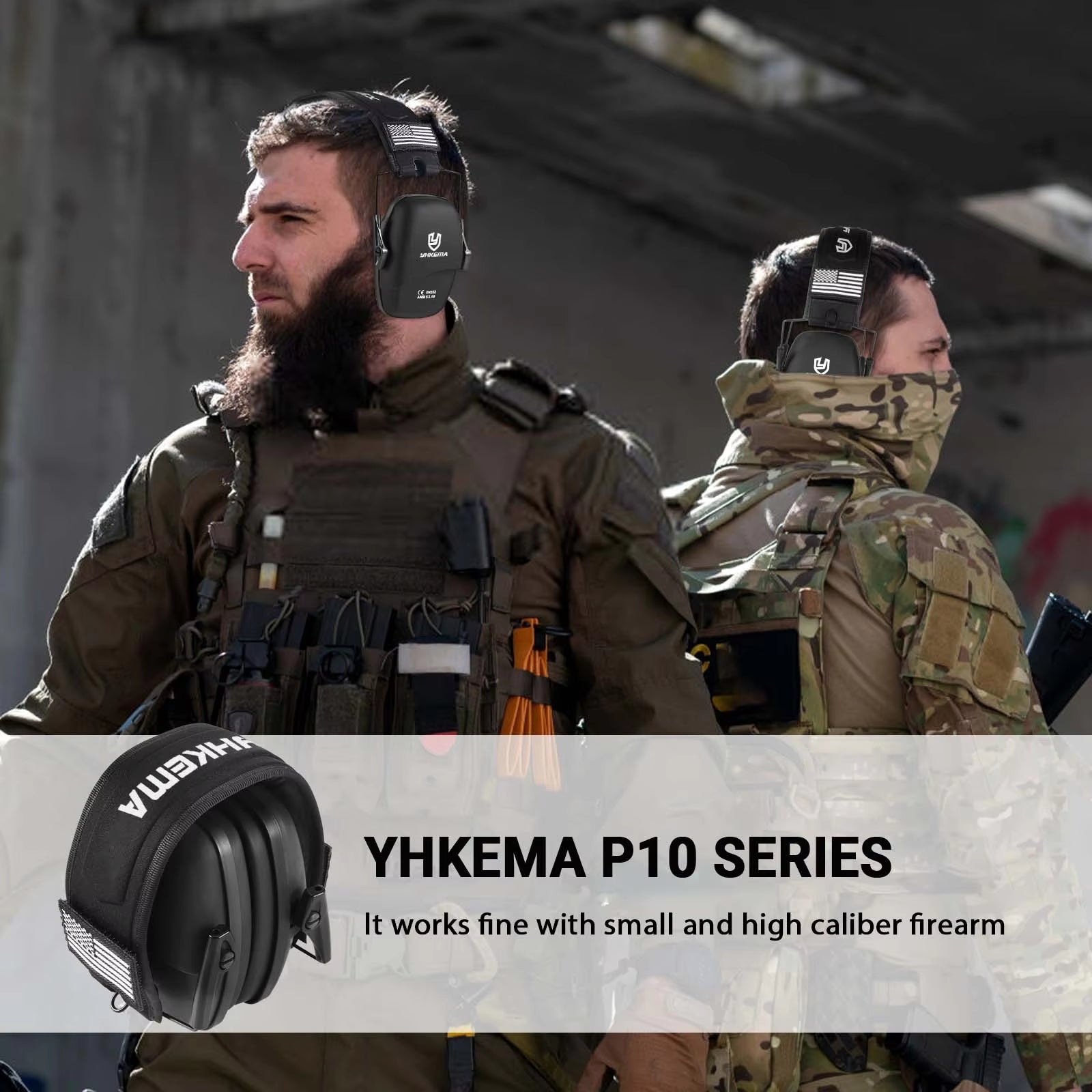 Tactical Headset Ear Protection Shooting Headphones for Hunting Hearing Earmuff Noise Reduction 25Db Earmuffs Silicone